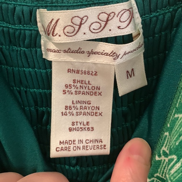M. L. L. P. Max Studio Specialty Products - Green summer dress - size M - Picture 7 of 8